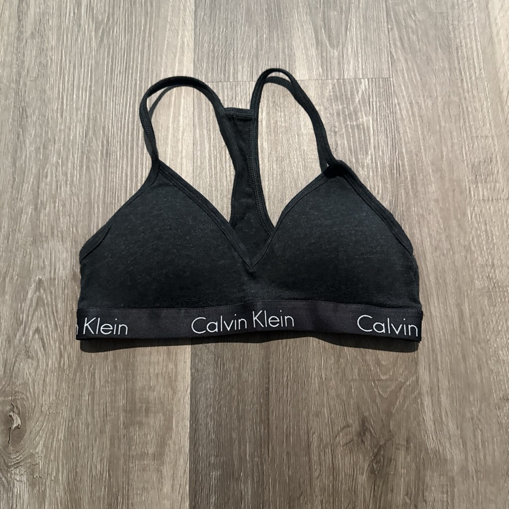 Calvin Klein Charcoal Gray Bralette